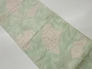 紫陽花模様織出し袋帯